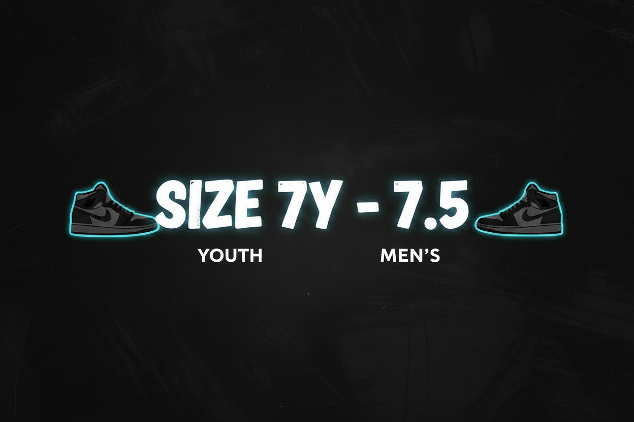 Size 7Y - 7.5 Youth/Men's