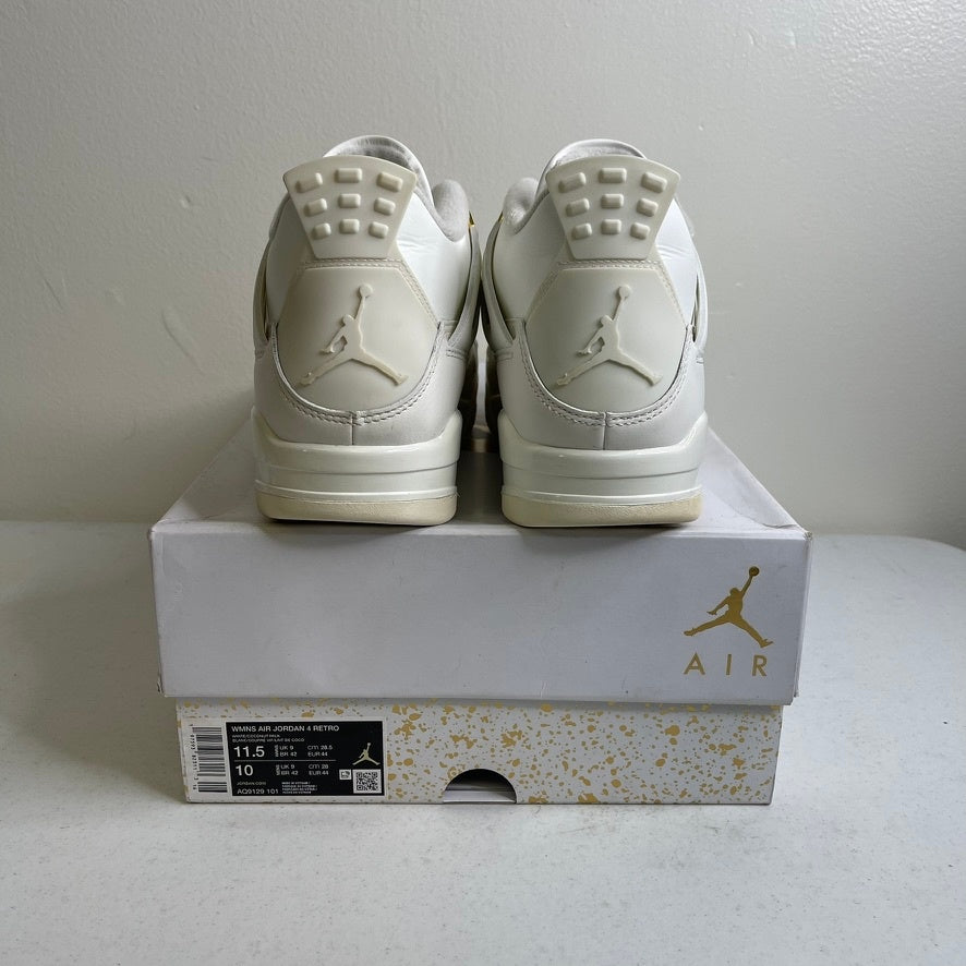 Size 11.5w - Jordan 4 Retro Metallic Gold (Women's)