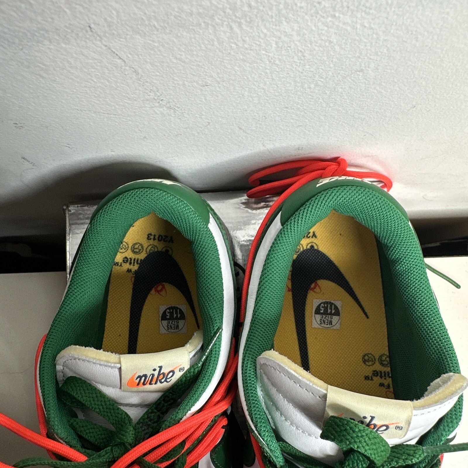 Size 11.5 - Nike Dunk Low Off-White Pine Green