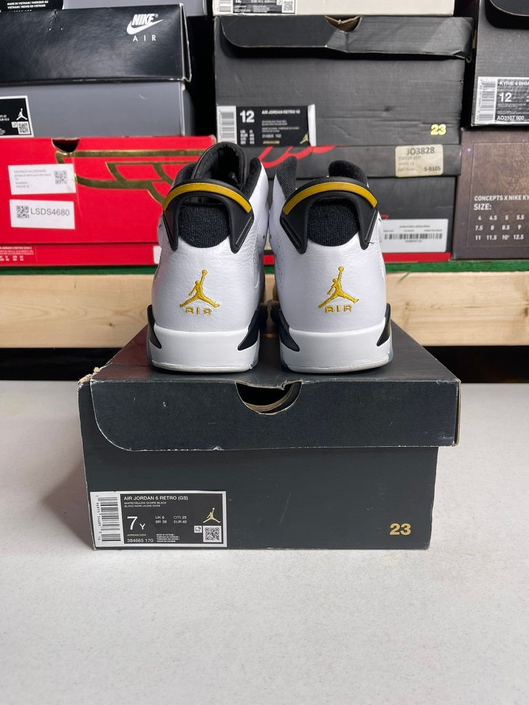 Size 7y - Jordan 6 Retro Yellow Ochre (GS)