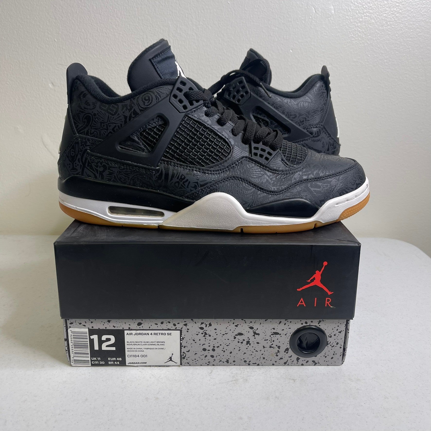 Jordan 4 Retro Laser Black Gum