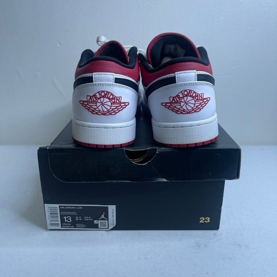 Jordan 1 Low White University Red Black