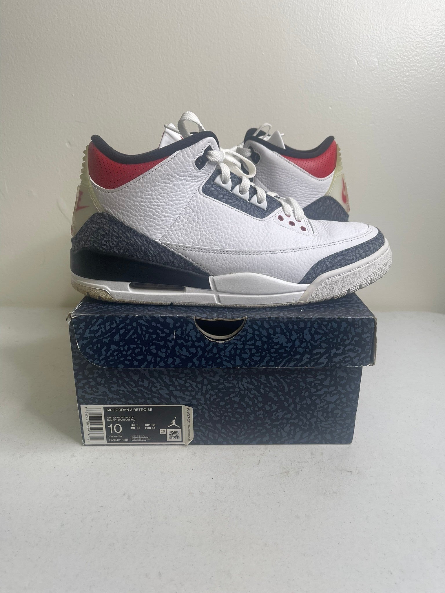 Jordan 3 Retro SE Fire Red Denim (2020)