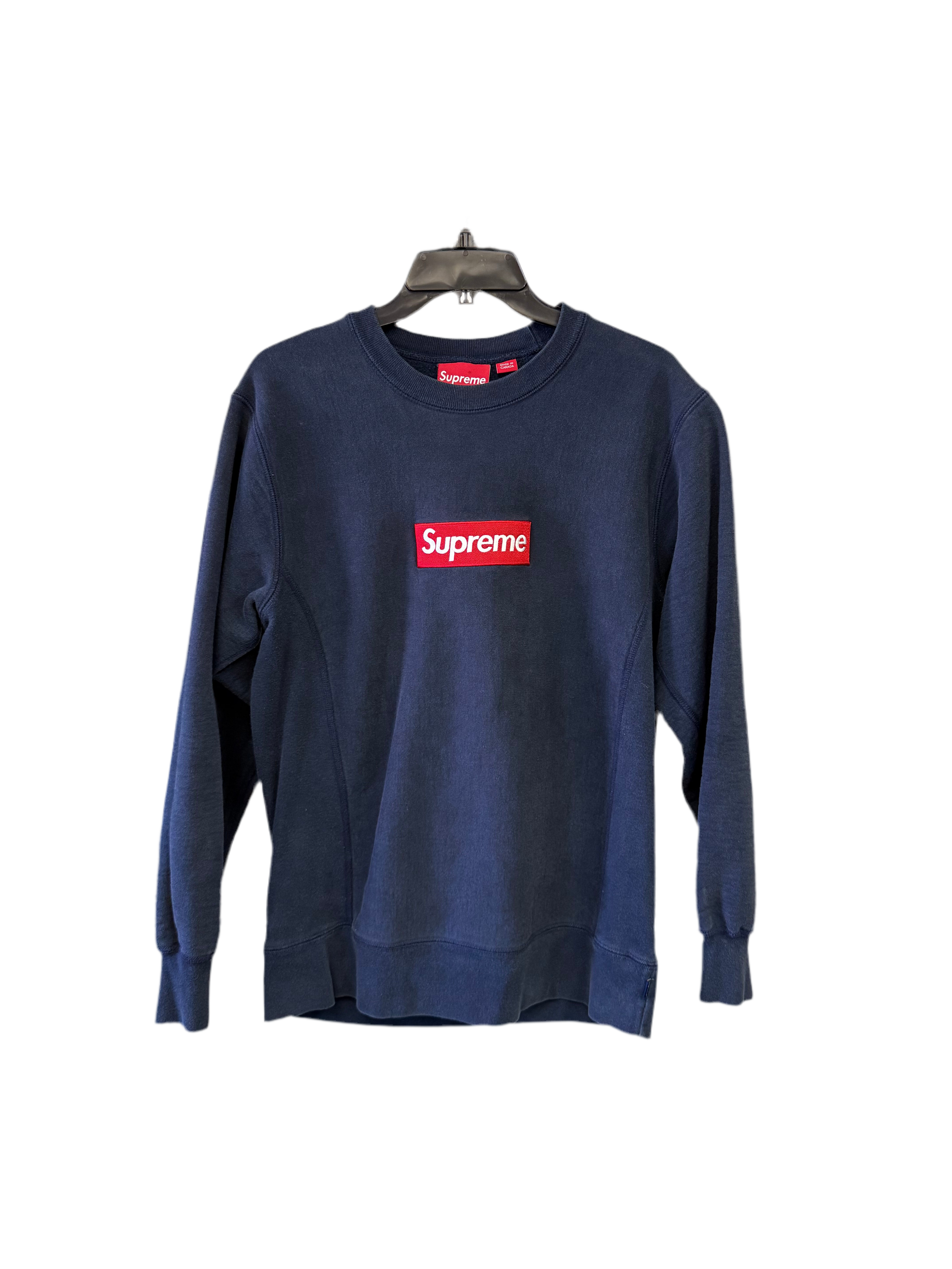 Supreme Box Logo Crewneck Navy