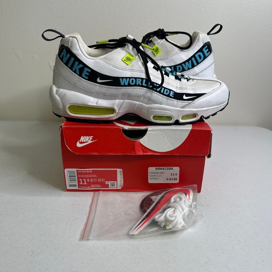 Size 11.5 - Nike Air Max 95 Worldwide Pack White
