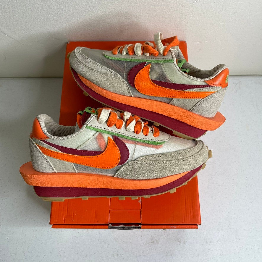 Nike LD Waffle sacai CLOT Kiss of Death Net Orange Blaze