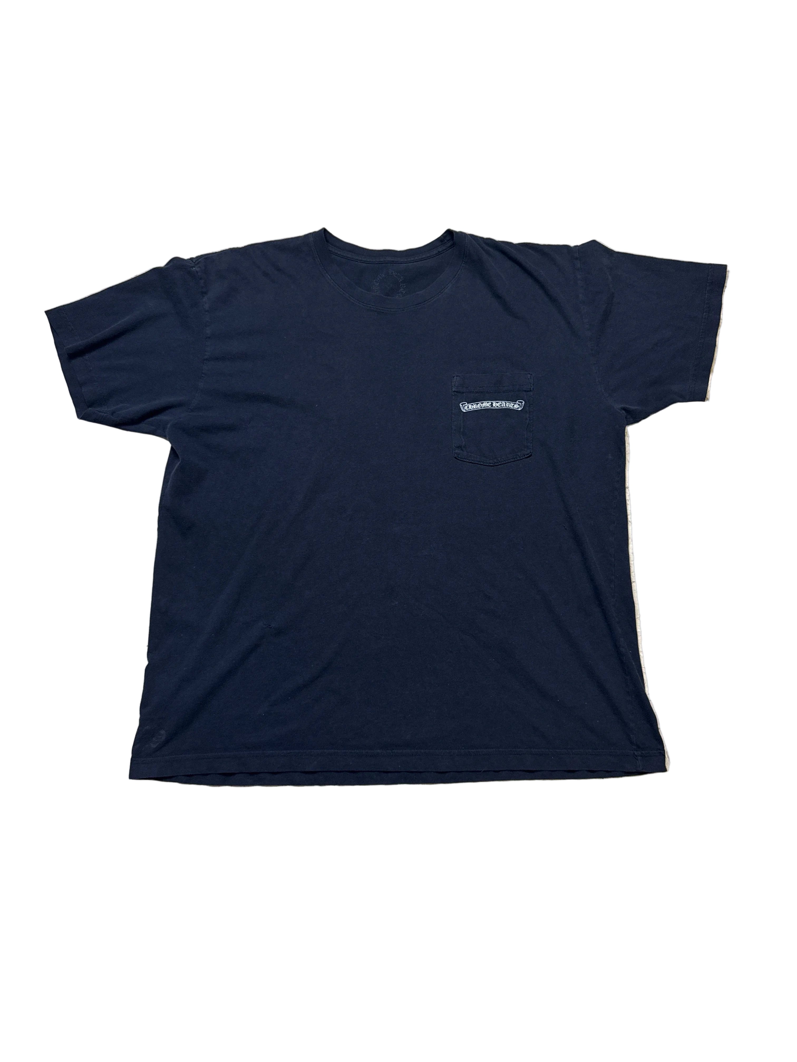 Size XXL - Chrome Hearts Scroll Logo Pocket Tee