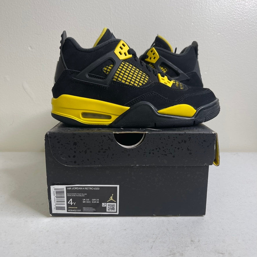 Size 4y - Jordan 4 Retro Thunder (2023) (GS)