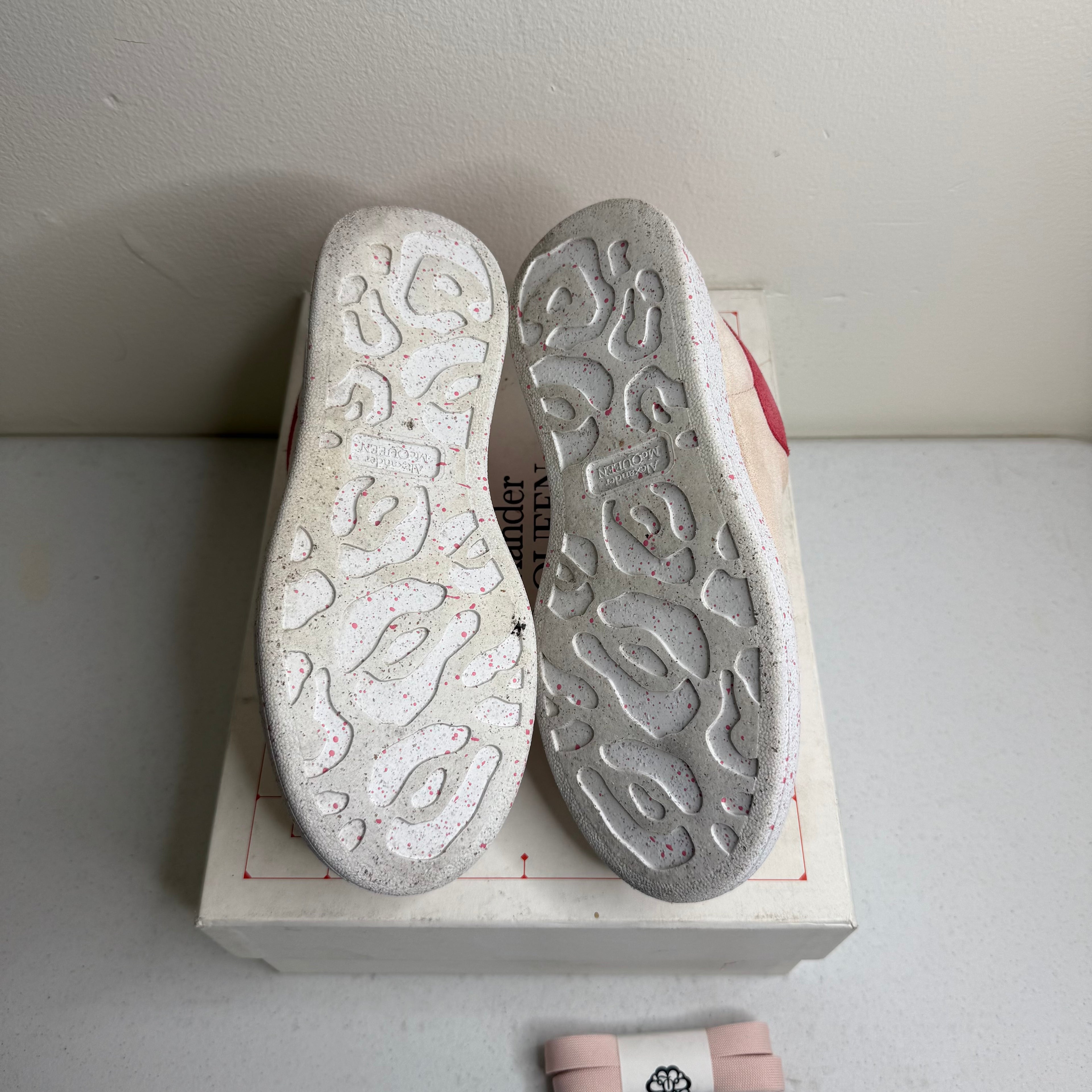 Alexander McQueen Pink Suede Sneaker