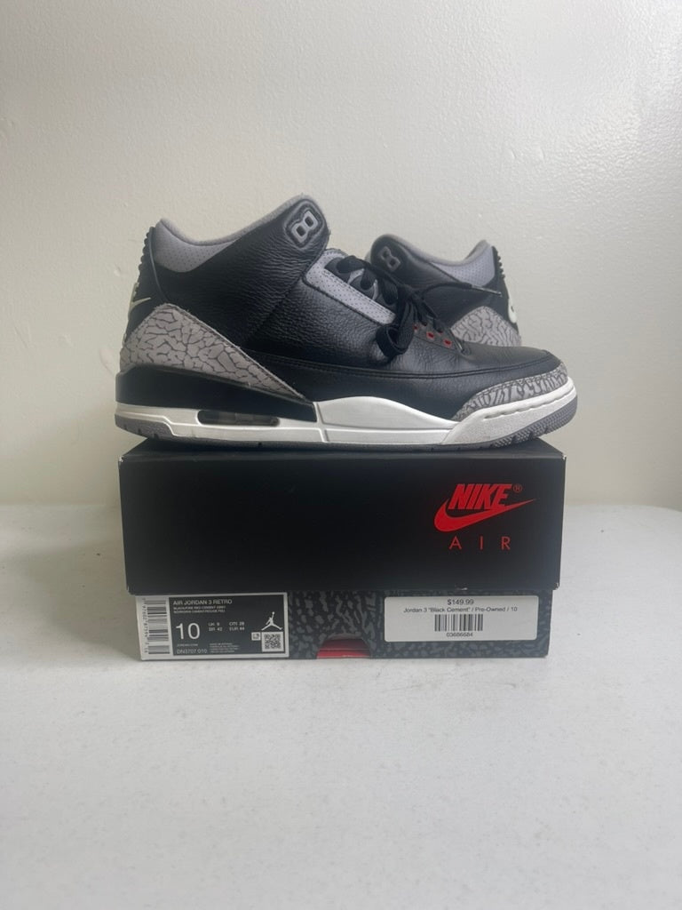 Size 10 - Jordan 3 Retro OG Black Cement (2024)