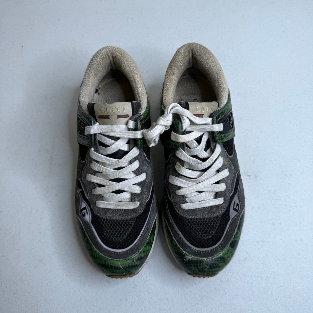 Gucci Ultrapace Trainer Green Leather