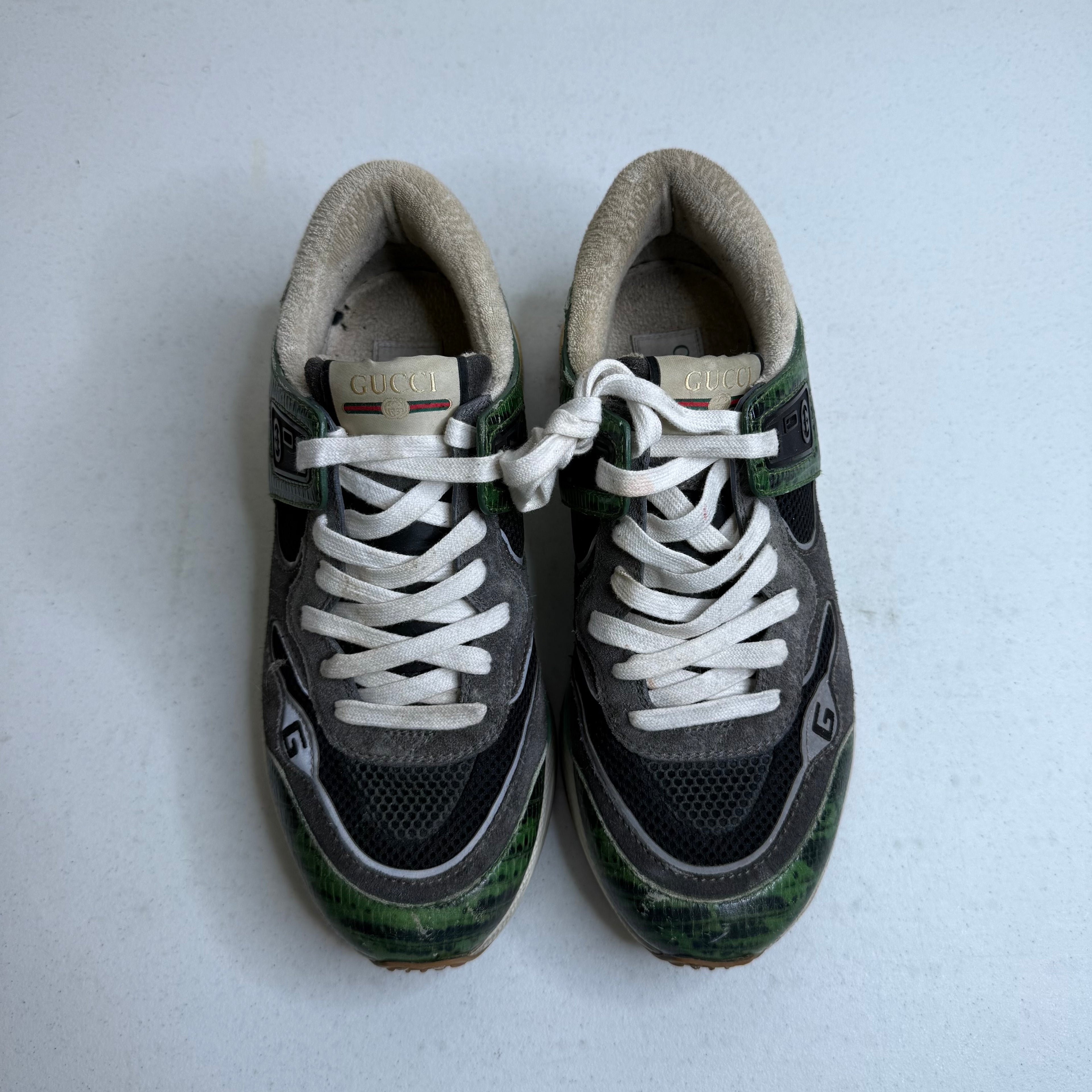 Gucci Ultrapace Trainer Green Leather
