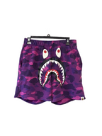 Bape Camo Shark Sweat Shorts Purple