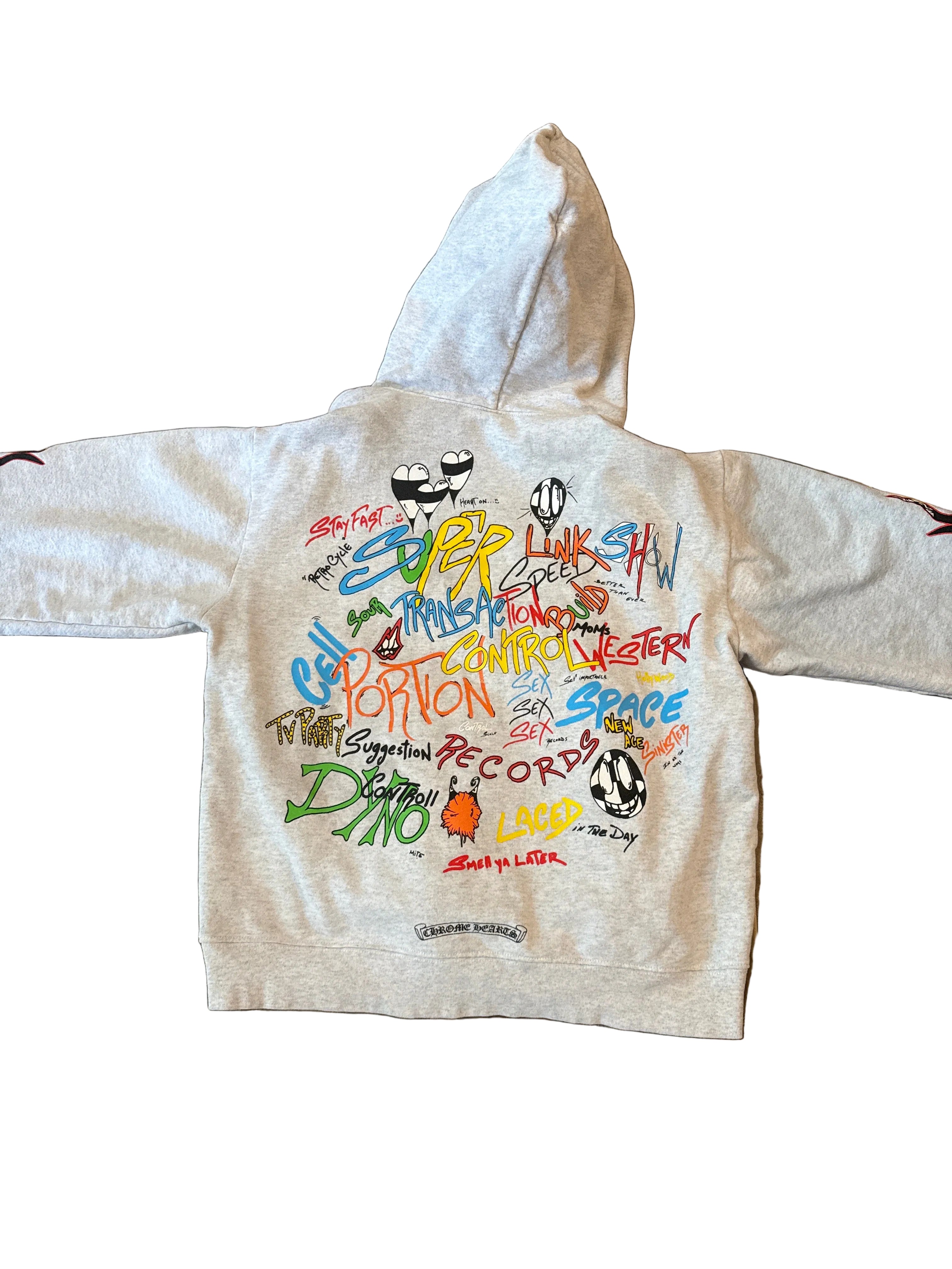 Size Large - Chrome Hearts Matty Boy Flames Hoodie
