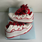 Size 7.5 - Lanvin Curb Sneaker White Red