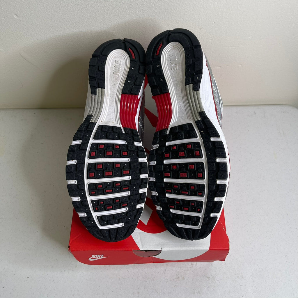 Nike P-6000 Metallic Silver Gym Red