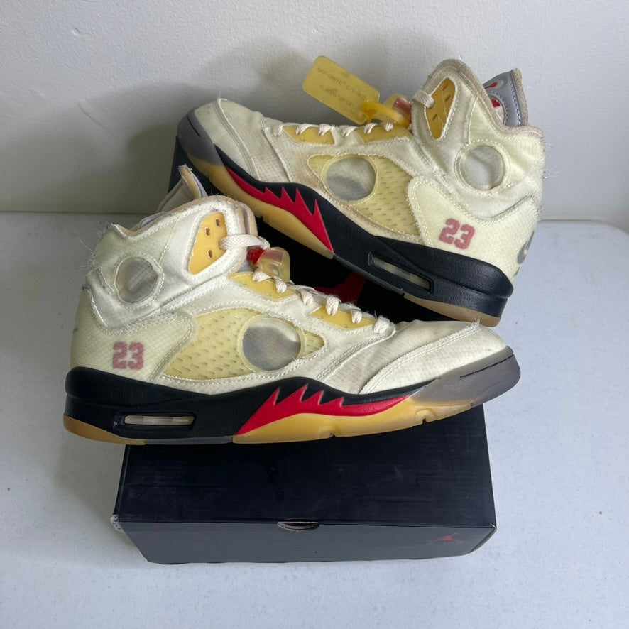 Size 12 - Jordan 5 Retro Off-White Sail