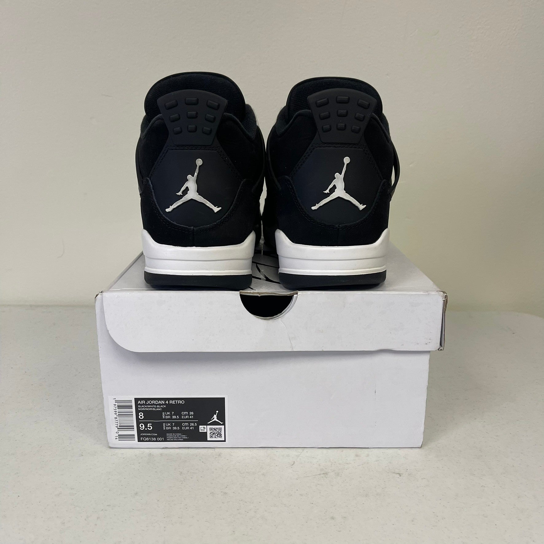 Size 8 - Jordan 4 Retro White Thunder