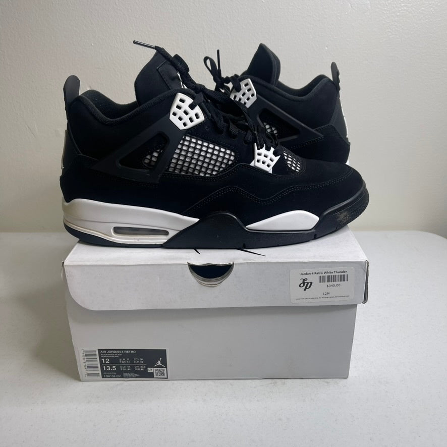 Size 12 - Jordan 4 Retro White Thunder