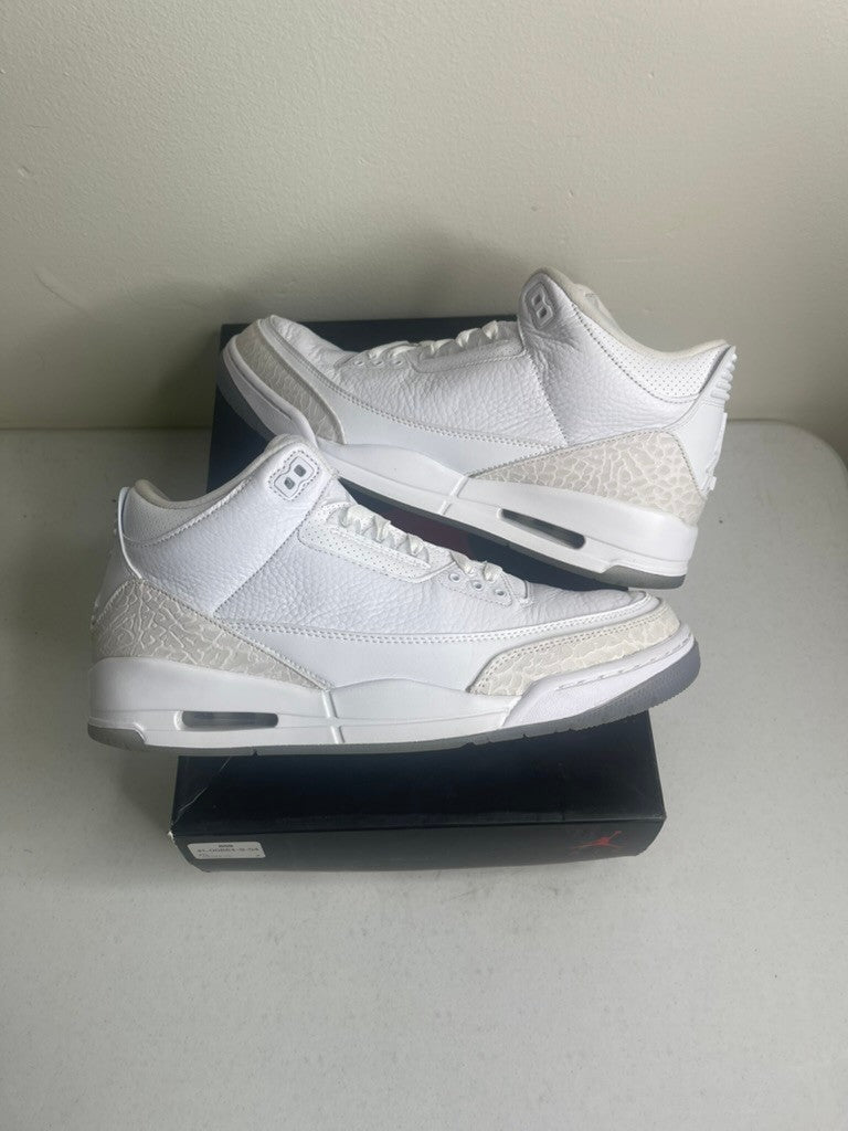 Size 10.5 - Jordan 3 Retro Pure White (2018)