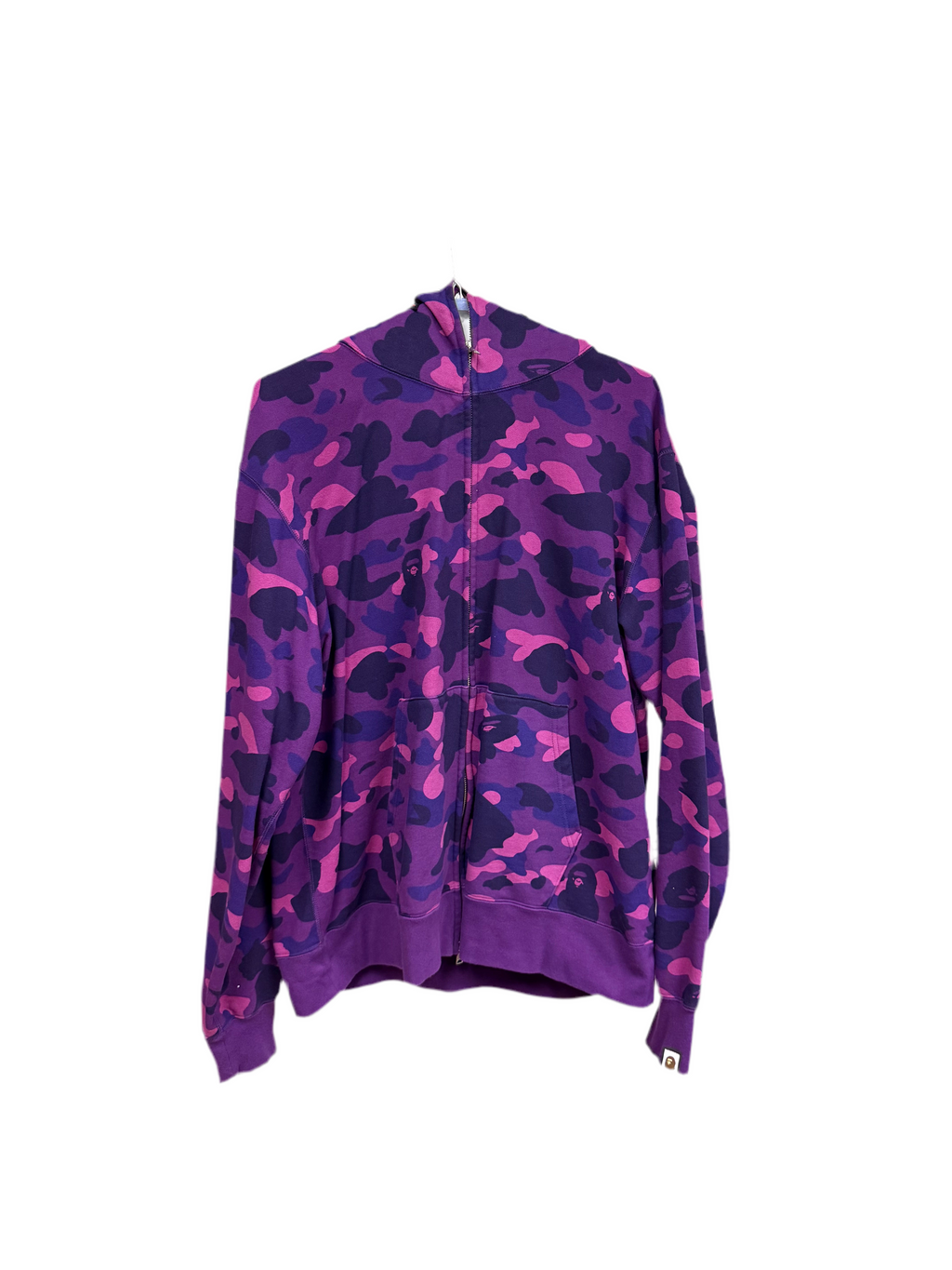 Bape Camo Shark Full Zip Hoodie Purple