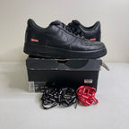 Size 9.5 - Nike Air Force 1 Low Supreme Black