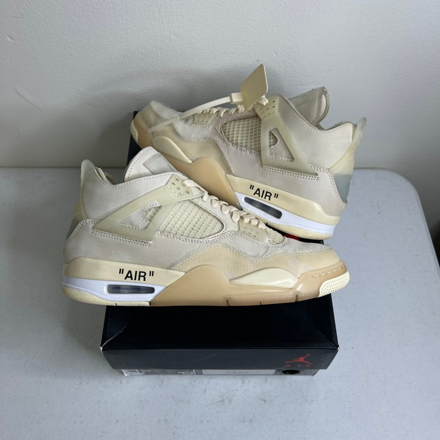 Size 10.5w - Jordan 4 Retro Off-White Sail (Women's)