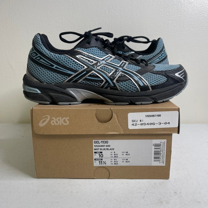 Size 10 - ASICS Gel-1130 Black Ice Blue