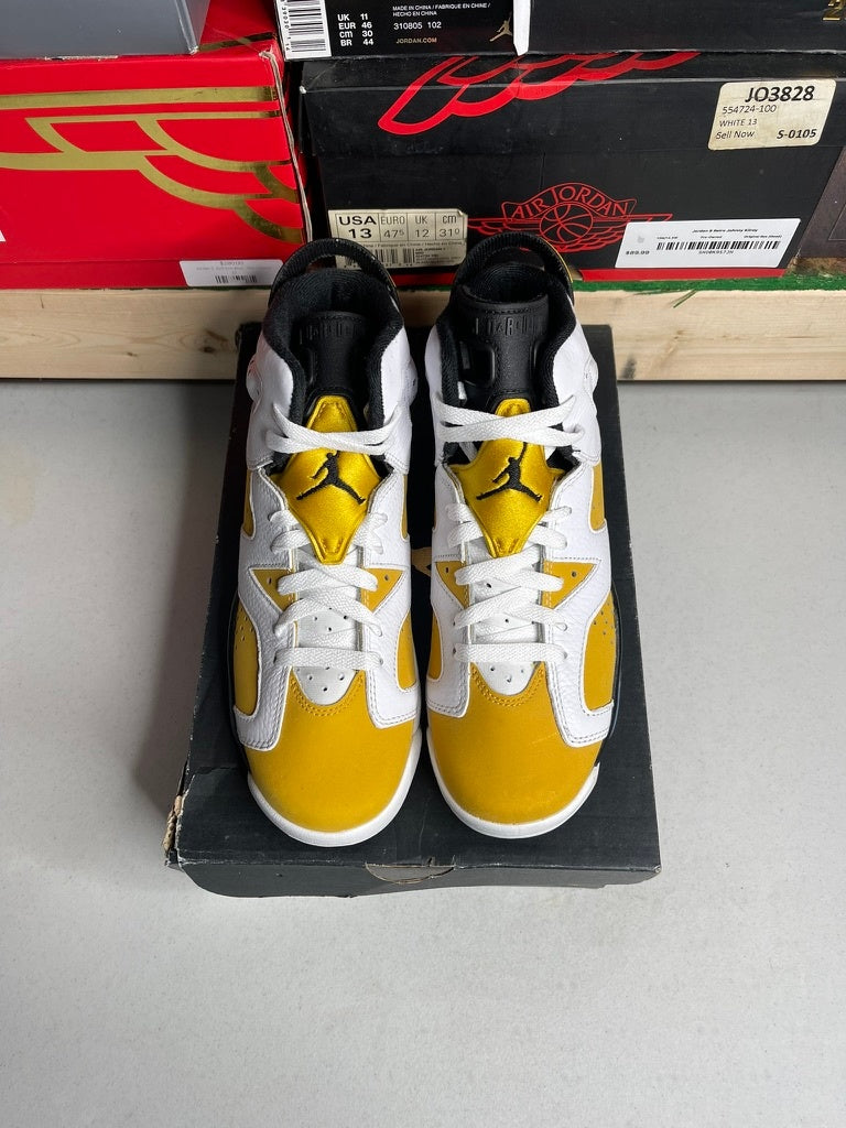 Size 7y - Jordan 6 Retro Yellow Ochre (GS)