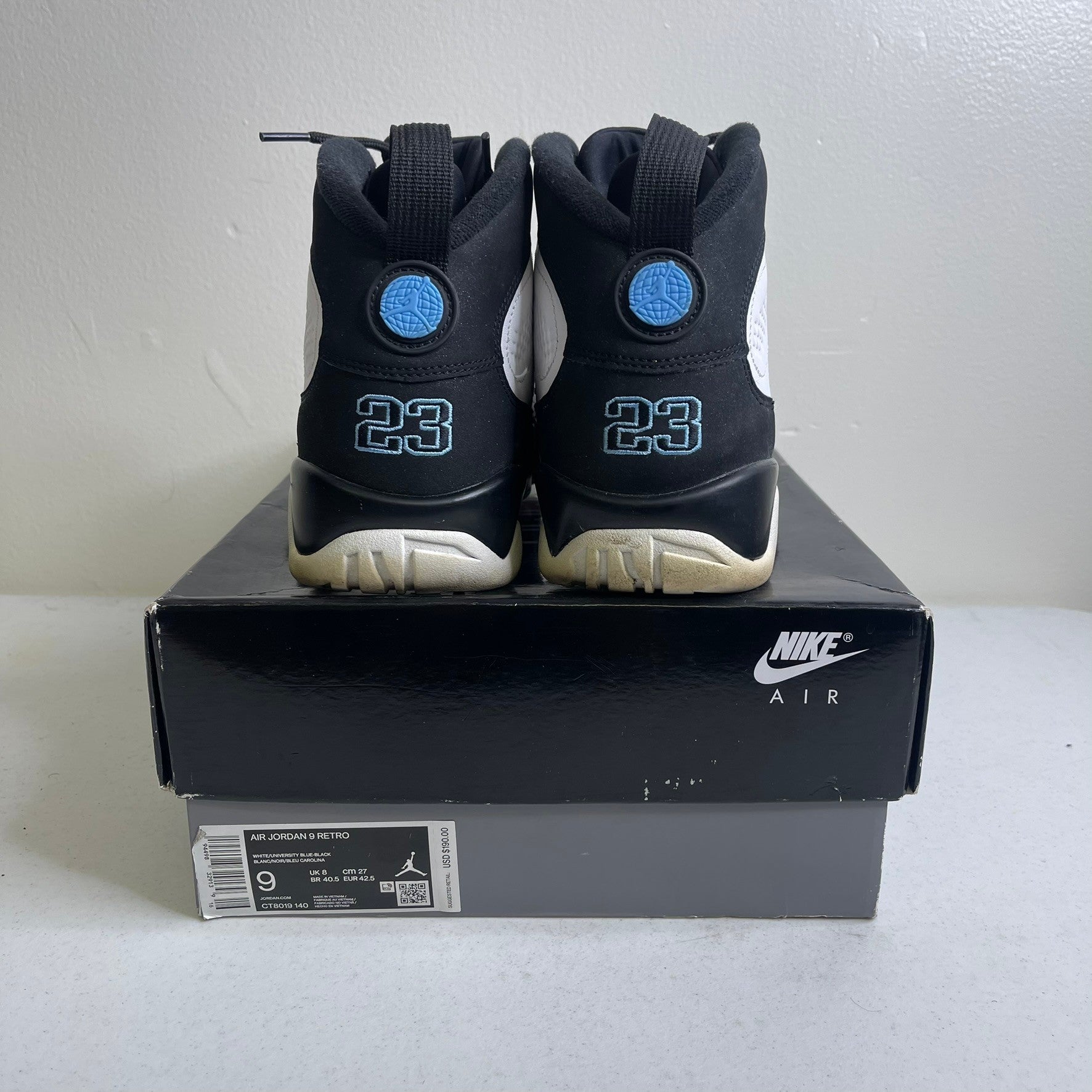 Size 9 - Jordan 9 Retro University Blue