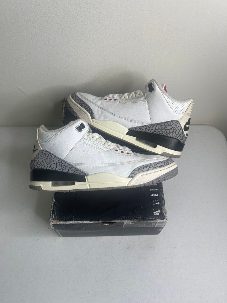 Size 9.5 - Jordan 3 Retro White Cement Reimagined