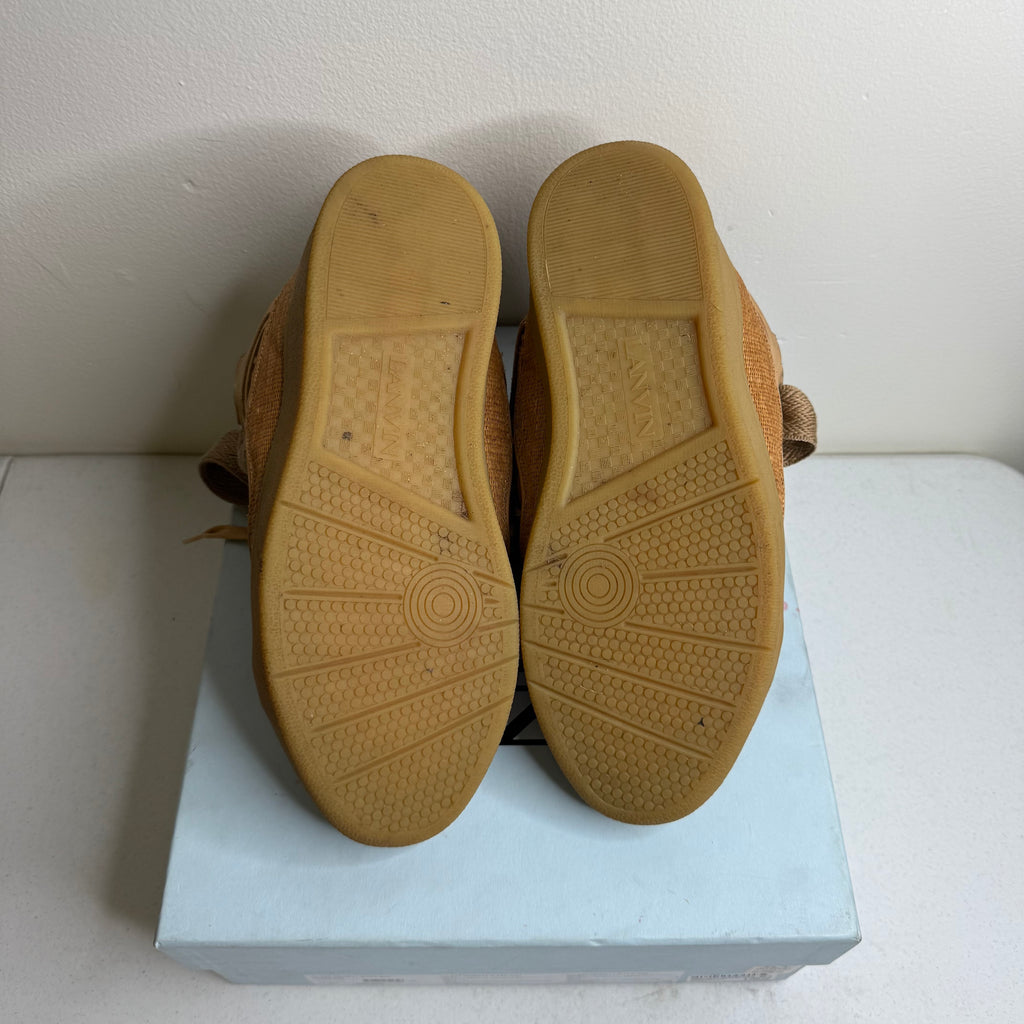 Lanvin Leather Curb Sneaker Tan