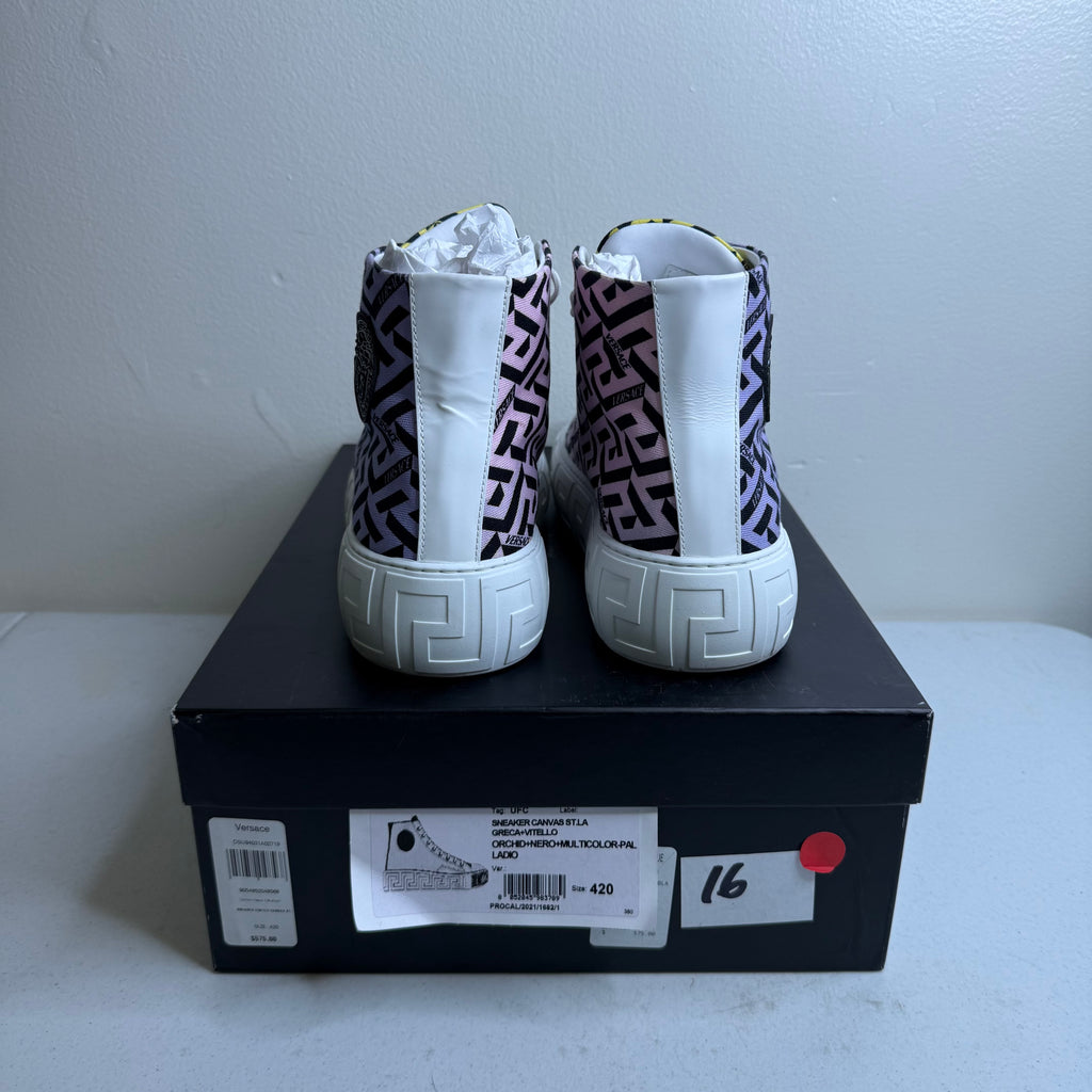 Versace Canvas High Top Sneaker