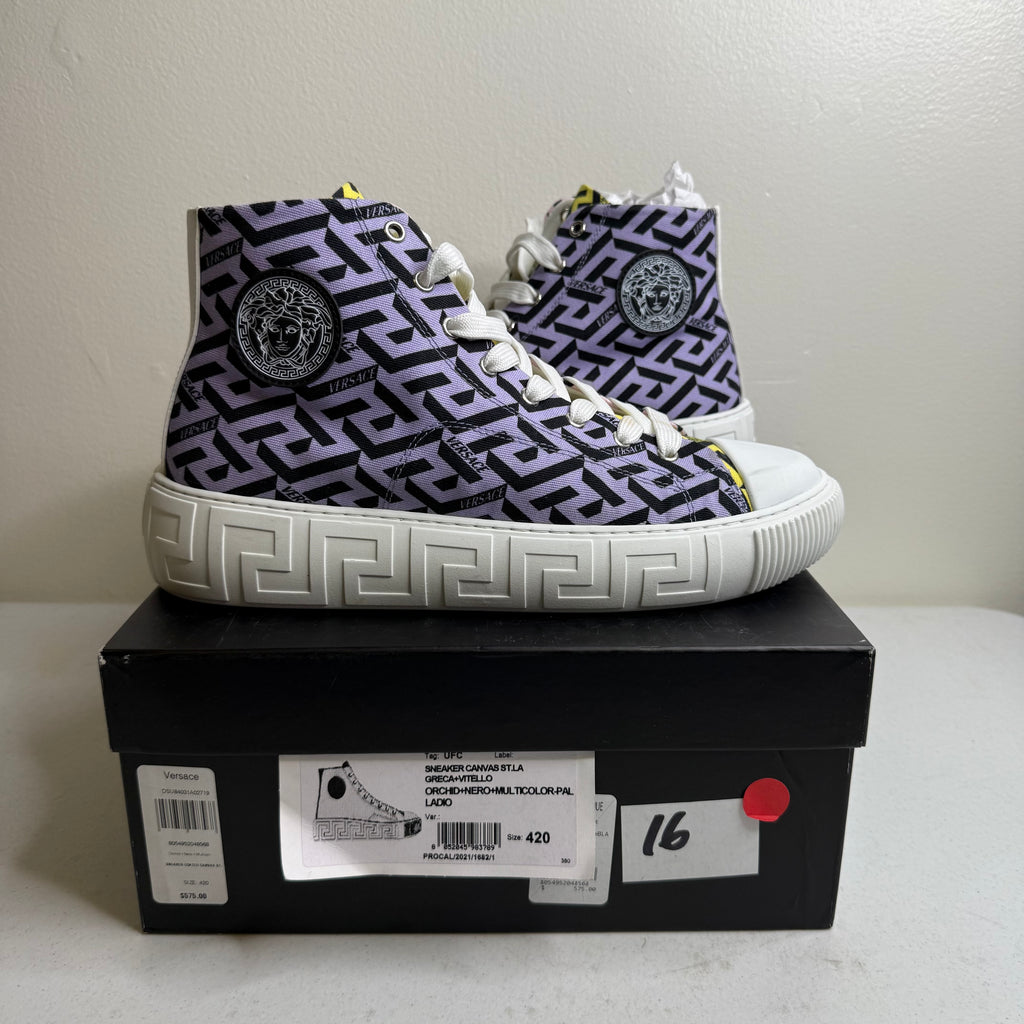Versace Canvas High Top Sneaker
