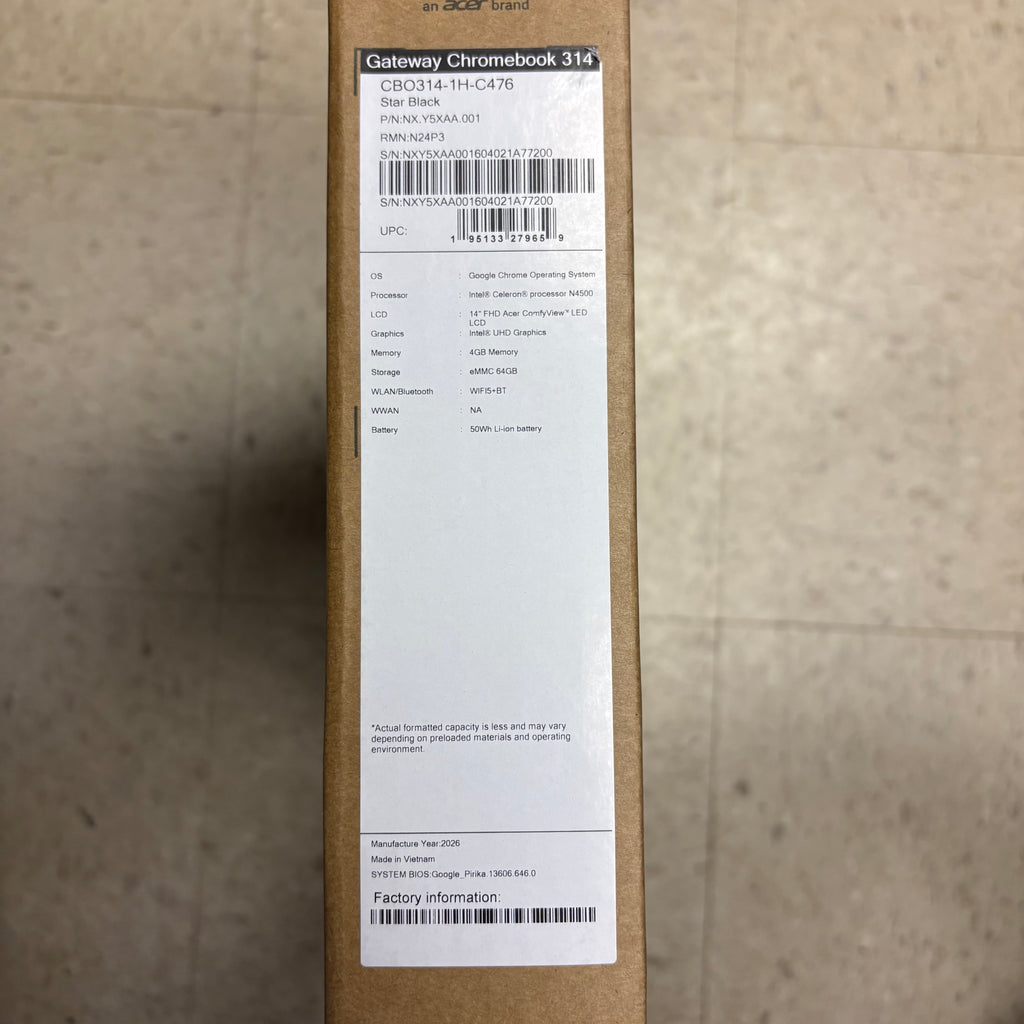 Gateway Chromebook 314 CB0314-1H-C476