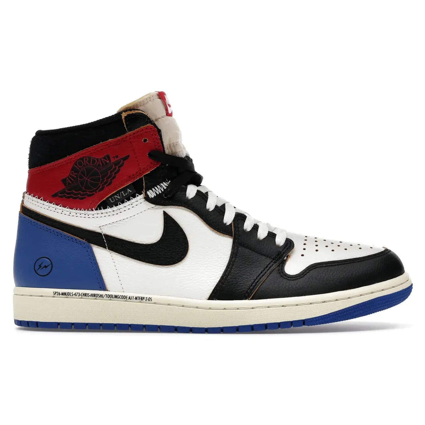 Size 13 - Jordan 1 Retro High OG SP Fragment x Union LA Varsity Red Sport Royal