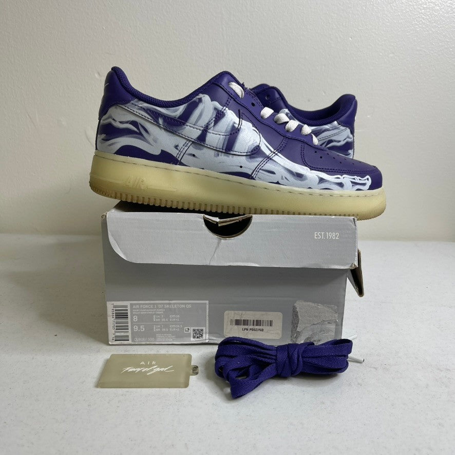 Nike Air Force 1 Low '07 QS Purple Skeleton Halloween (2021)