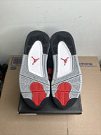 Size 4y - Jordan 4 Retro Black Canvas (GS)