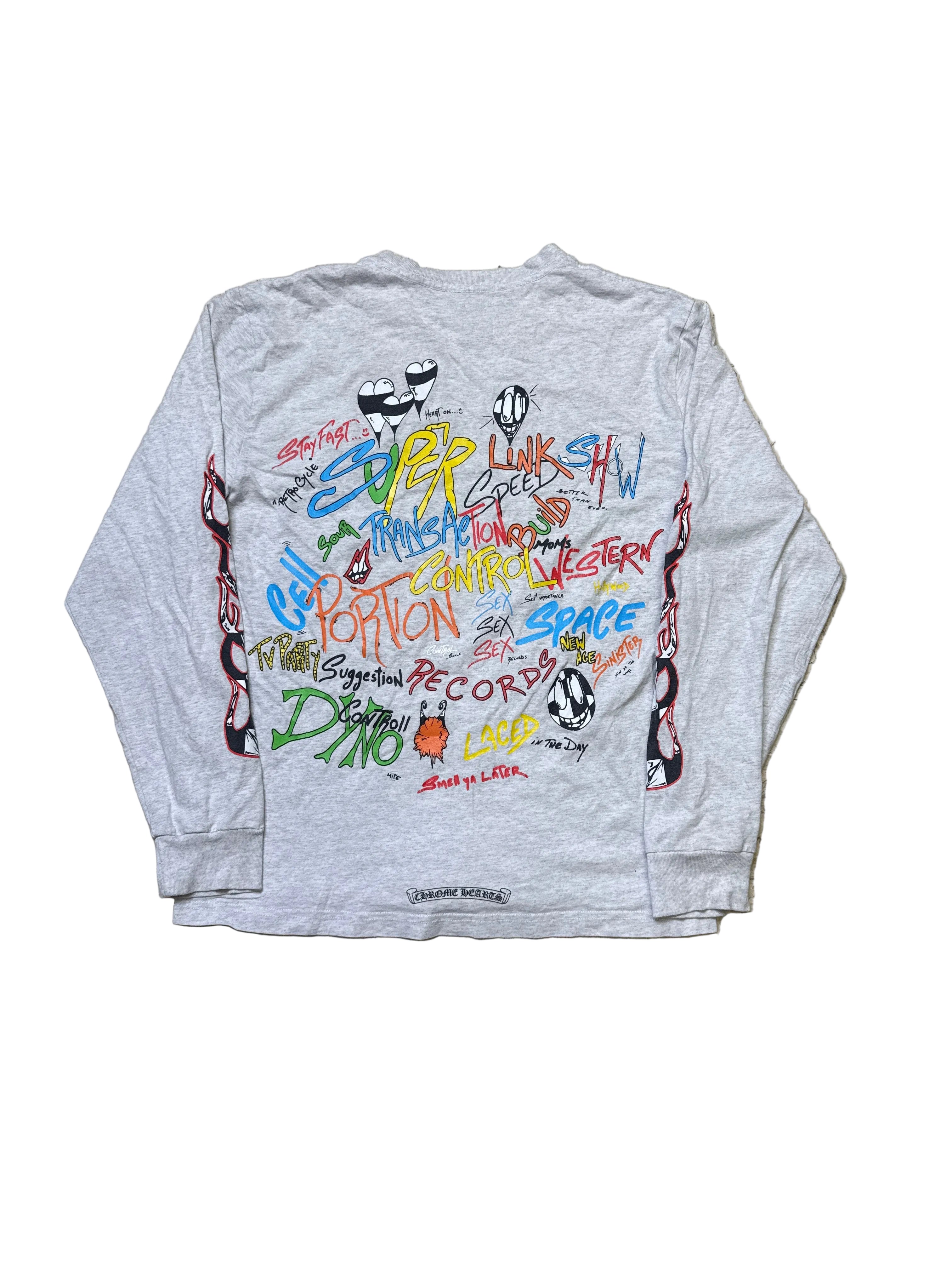 Size Large - Chrome Hearts Matty Boy Brain Long Sleeve Ash Grey