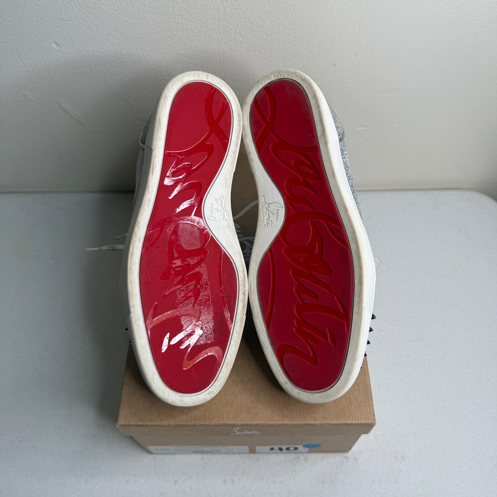 Christian Louboutin Spikes Silver Sneaker