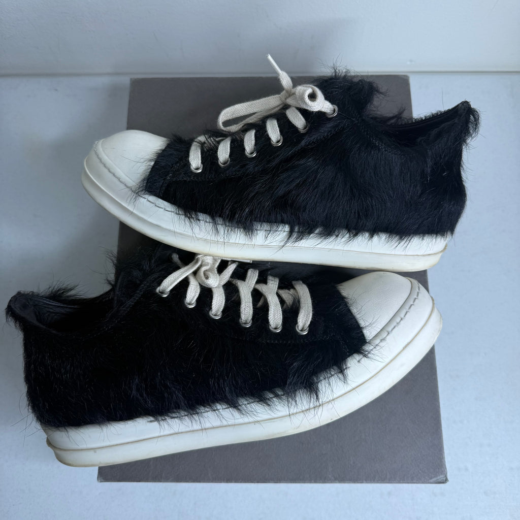 Size 41(8) - Rick Owens Strobe Low Black Cow Fur