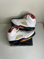 Size 11.5 - Jordan 5 Retro Fire Red Silver Tongue (2020)