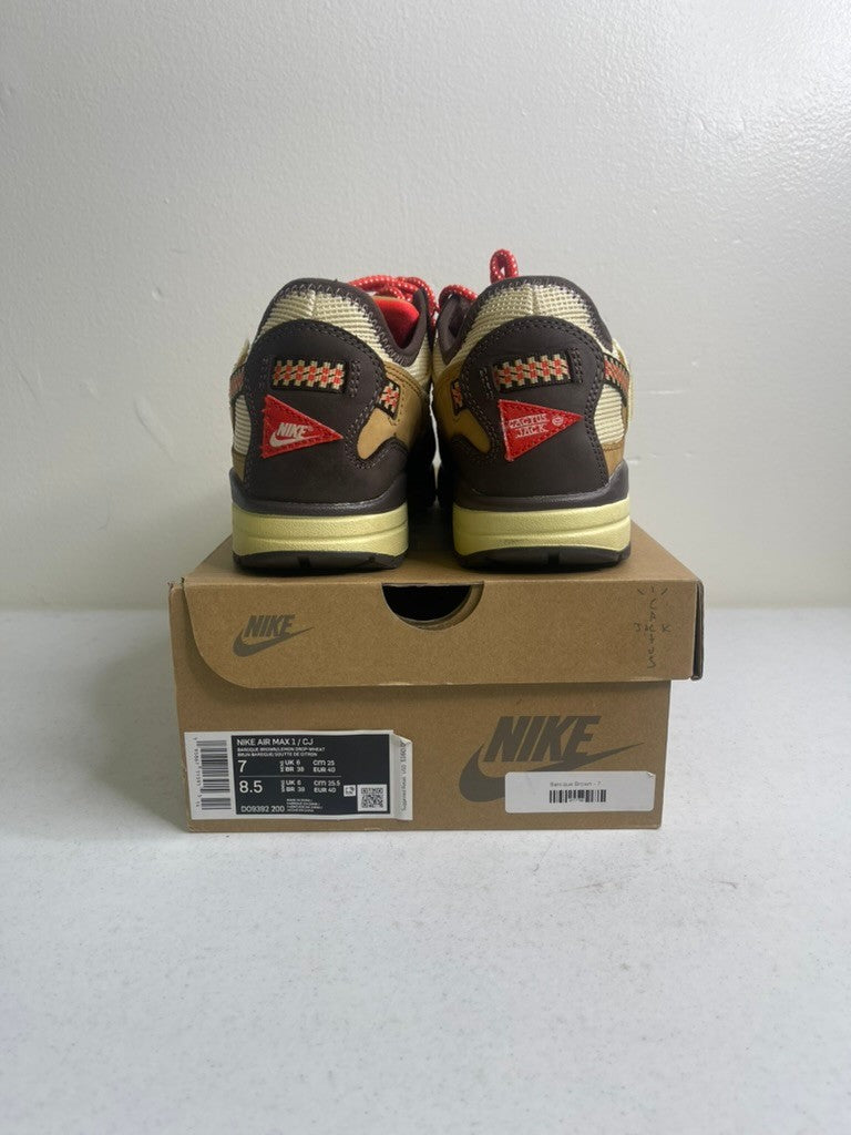 Size 7 - Nike Air Max 1 Travis Scott Cactus Jack Baroque Brown