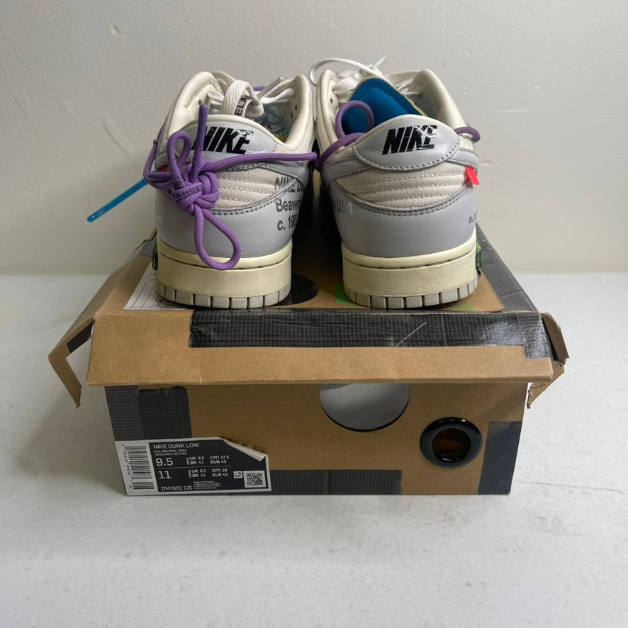 Size 9.5 - Nike Dunk Low Off-White Lot 47
