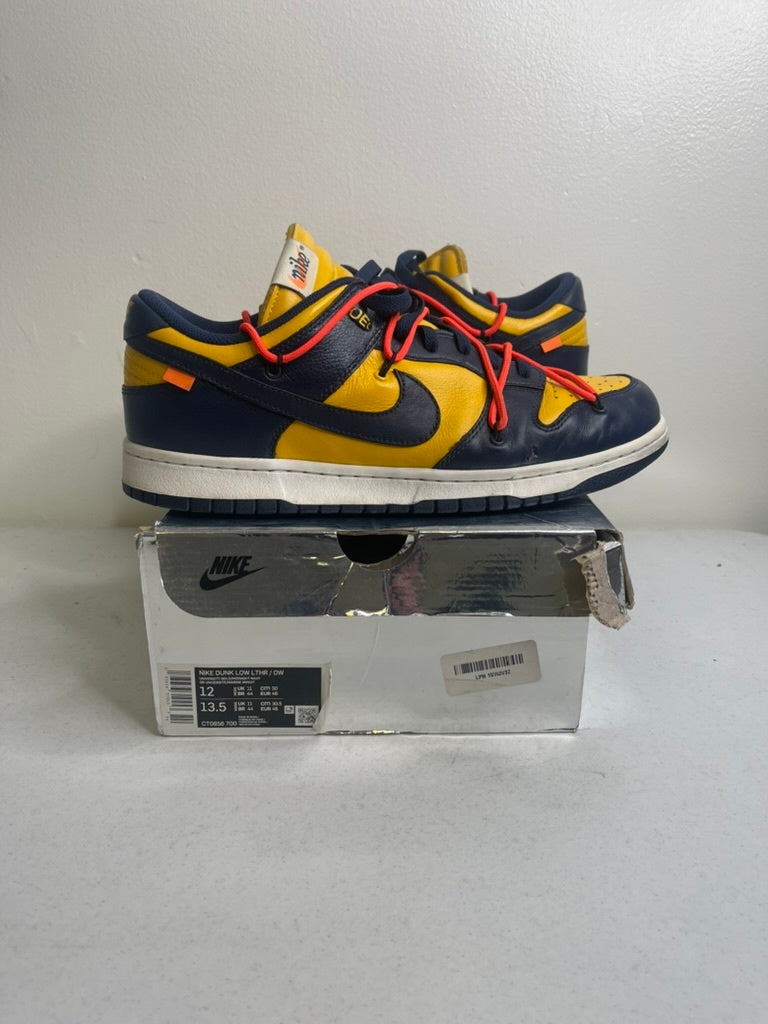 Size 12 - Nike Dunk Low Off-White University Gold