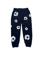 Size XXL - Denim Tears Cotton Wreath Black Sweatpants
