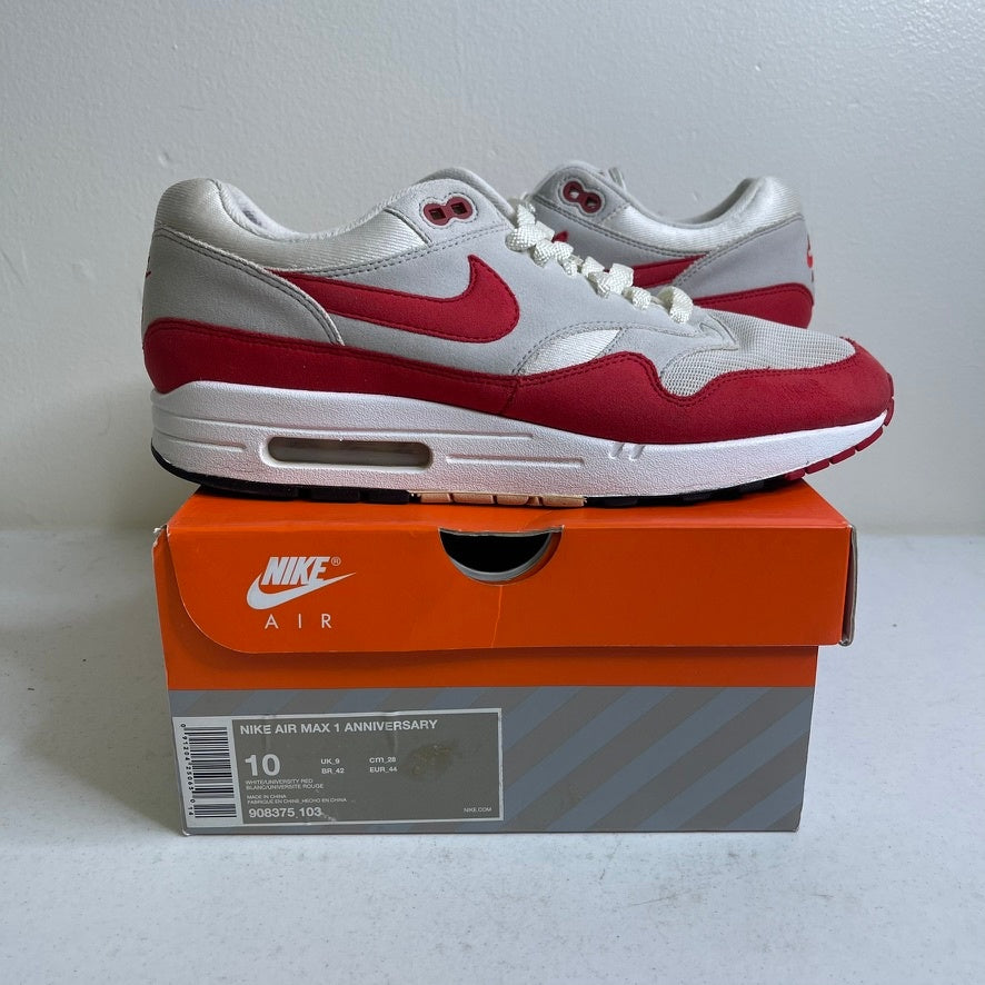 Size 10 - Nike Air Max 1 Anniversary Red (2017/2018 Restock Pair)