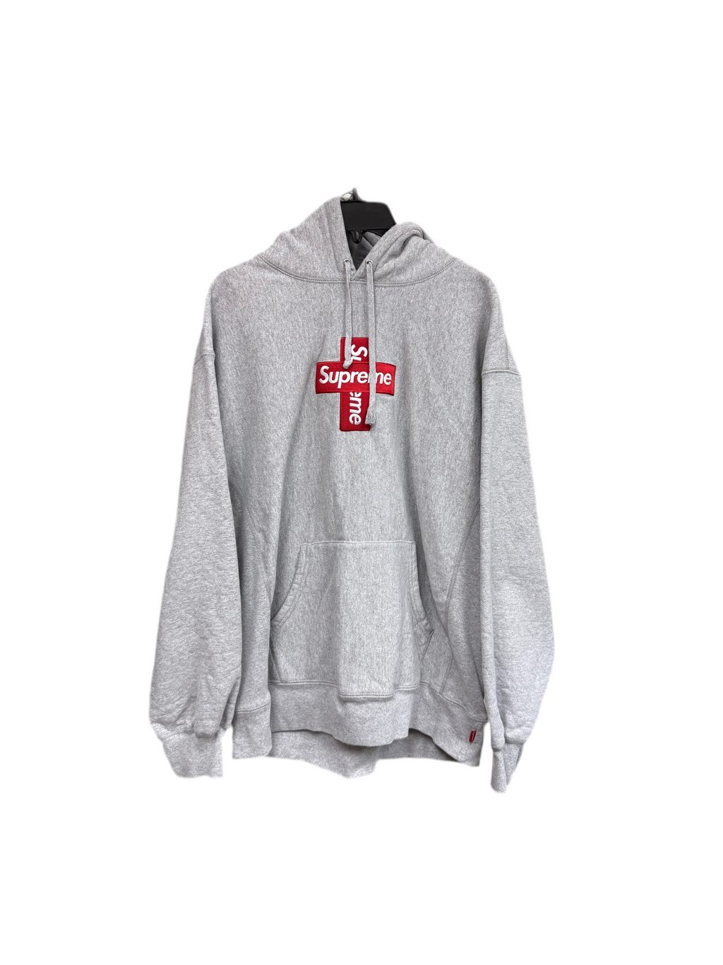 Supreme Cross Box Logo Hoodie Grey