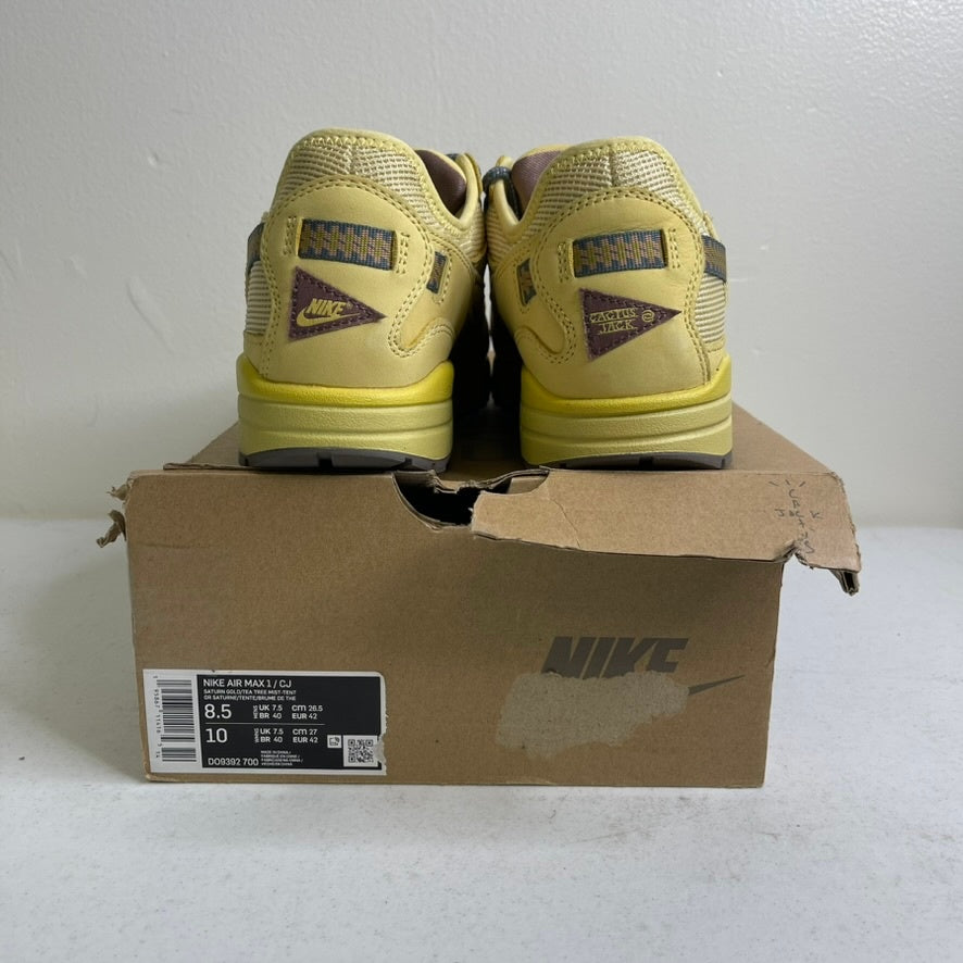 Size 8.5 - Nike Air Max 1 Travis Scott Cactus Jack Saturn Gold