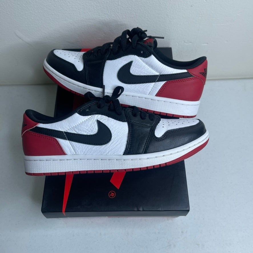 Size 8 - Jordan 1 Retro Low OG Black Toe (2023)
